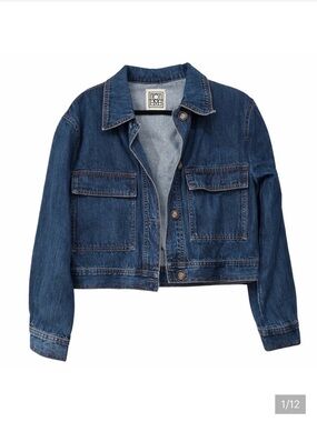 Toteme Deep Blue Cropped Denim Jacket